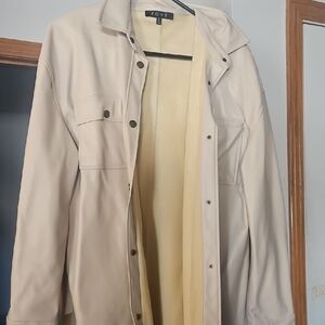 G/FORE Cream Leather Jacket
